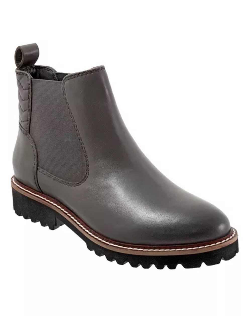 SoftWalk indy  gray leather Chelsea lug boots new 10 N